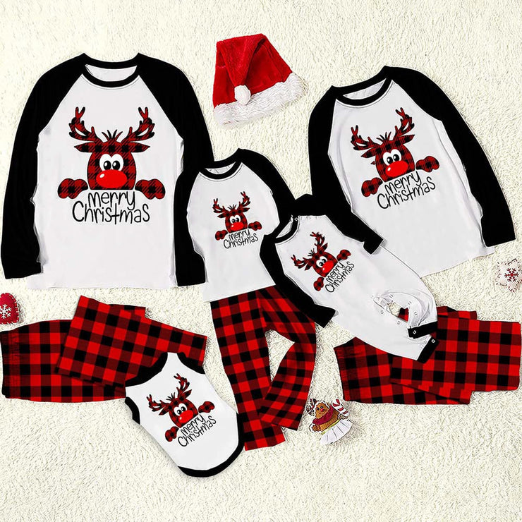 Weihnachtspyjamas für die ganze Familie, passende Sets, Weihnachtsnachtwäsche, Eltern-Kind-Pyjama-Outfit für die Weihnachtsferien, Weihnachtsfeier