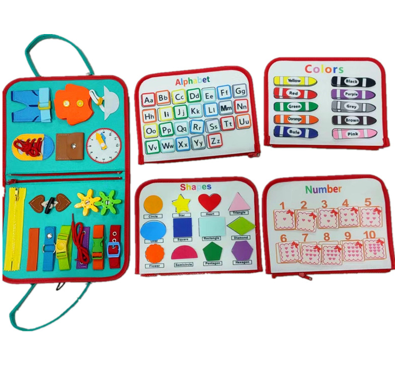 Busy Book, Busy Board for Kids, Dressing and Buttoning, Learning, Baby, Early Education, Preschool, Sensory Learning Toy