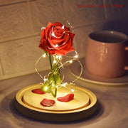 Glasabdeckung Rose LED Abendessen Licht Valentinstag