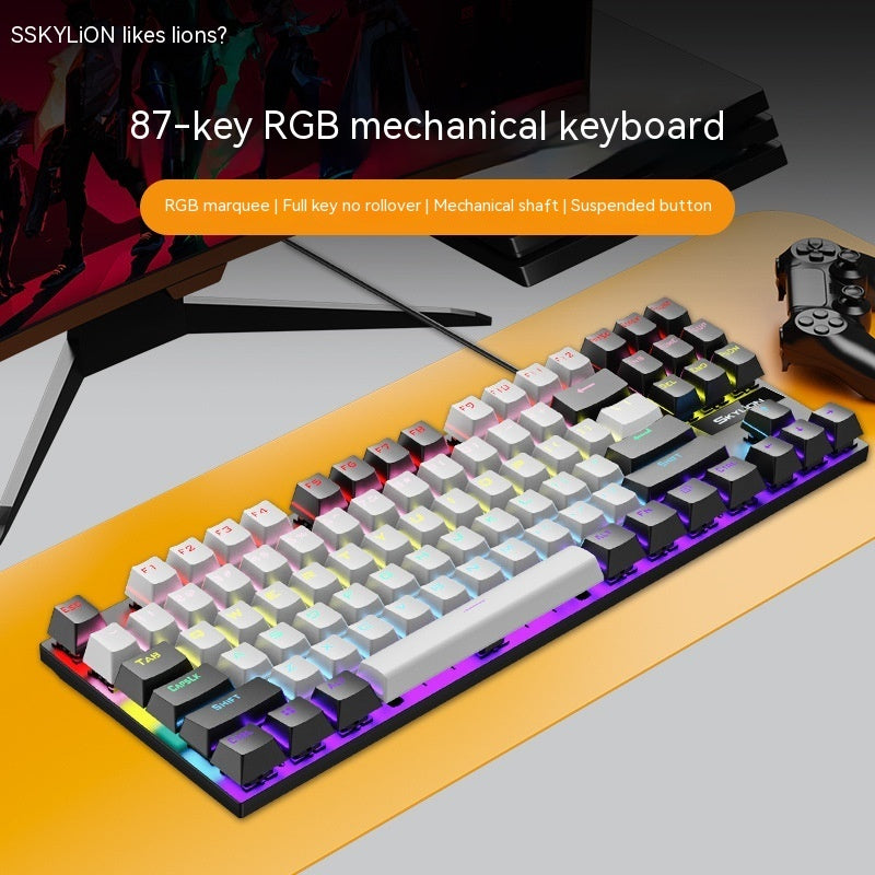 K87 Mechanical Green Axis Red Axis Wired Keyboard