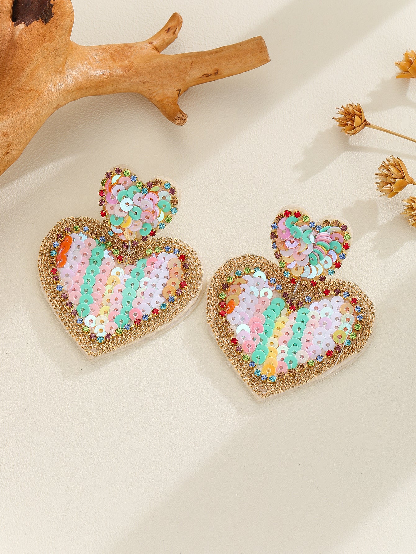 Cute Personality Sweet Loving Heart Eardrops For Women