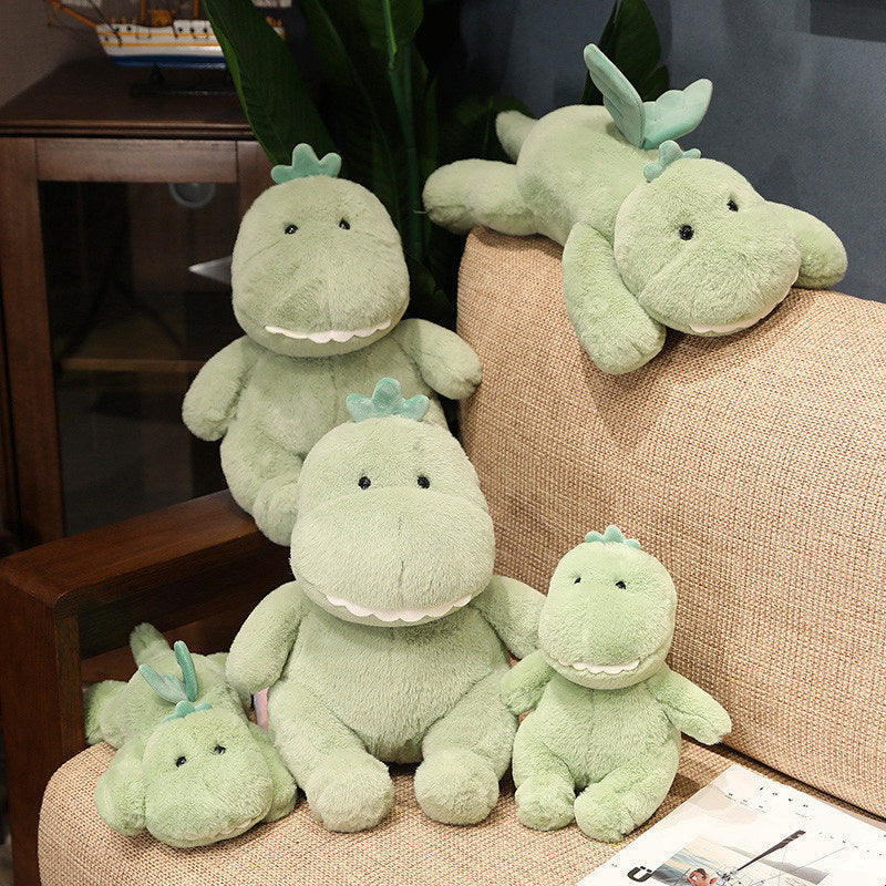 Cute Dinosaur Doll Angel Green Dinosaur Plush Toy With Wings