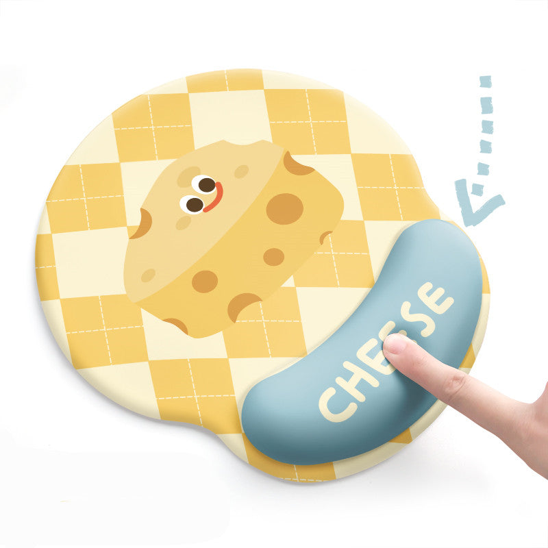 Fashionable cute mouse pad with checkerboard pattern and cheese