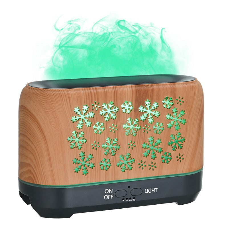 Snowflake Pattern Humidifier Colorful Aromatherapy Atmosphere