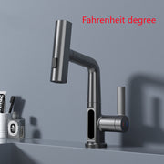 Intelligente Digitalanzeige Wasserhahn Pull-out Becken Wasserhahn Temperatur Digitalanzeige Rotation