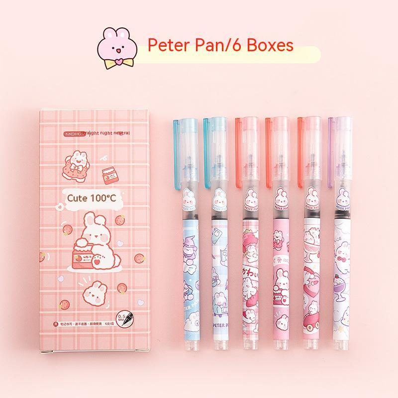 Boxed Cute Cartoon Straight-liquid Quick-drying Gel Pen