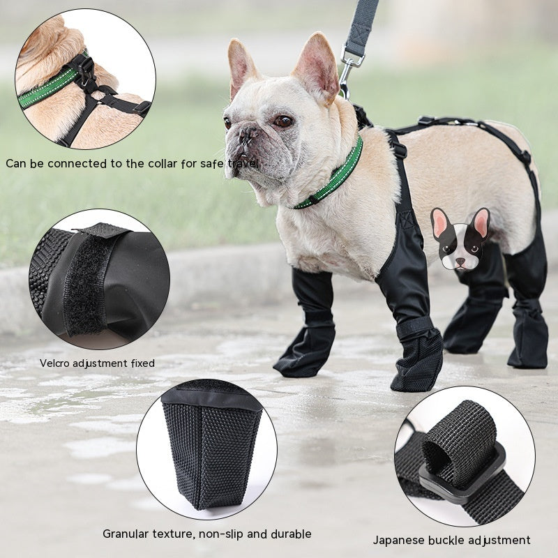 Waterproof Dog Shoes, Adjustable Dog Boots, Breathable