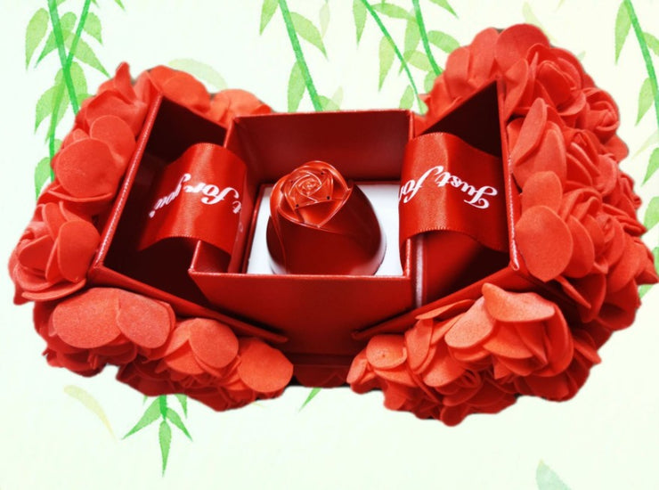 Heiße Valentinstag Geschenke Metall Rose Schmuck Geschenk-Box Halskette für Hochzeit