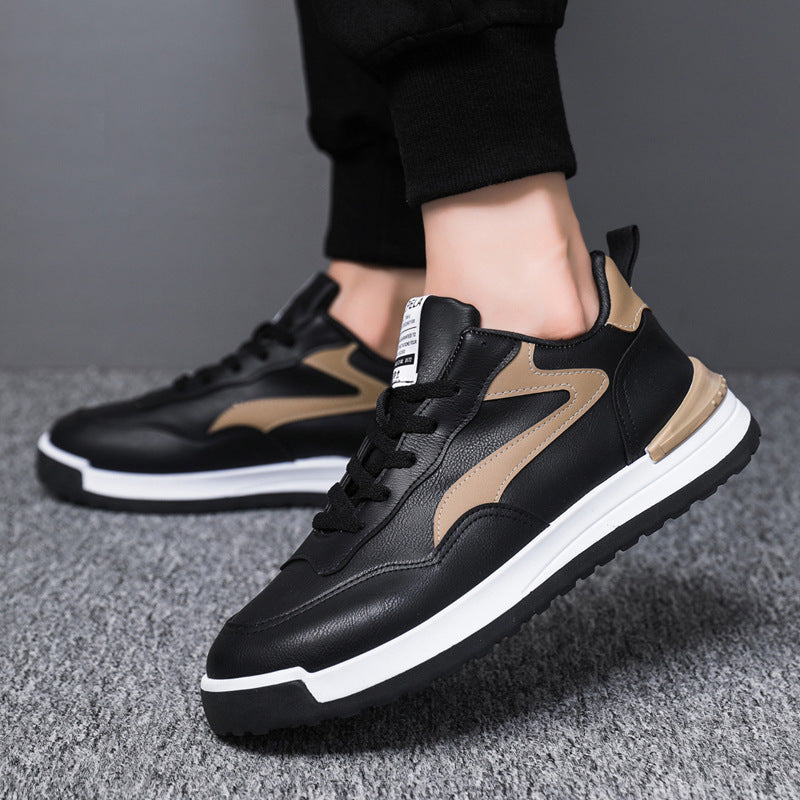 Trendy Lace-up Sneakers Casual Shoes Men's Fashion Versatile Round-toe Flat-soled Outdoor Casual Walking Running Shoes Students