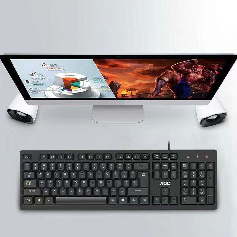 Keyboard and Mouse Set USB Wired All-in-one Laptop Computer