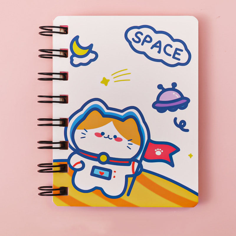 Astronaut Flipped Portable Pocket Flipper Notebook