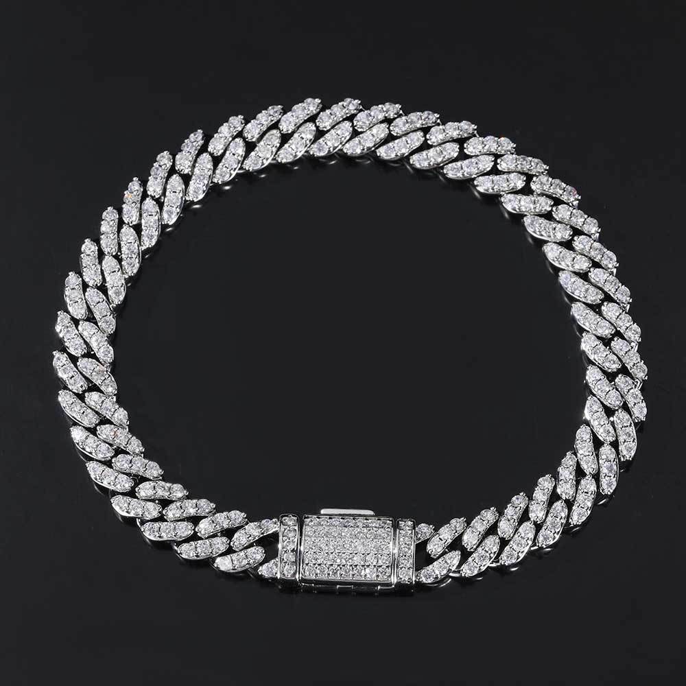 8mm Flip Buckle Single Row Cuban Bracelet