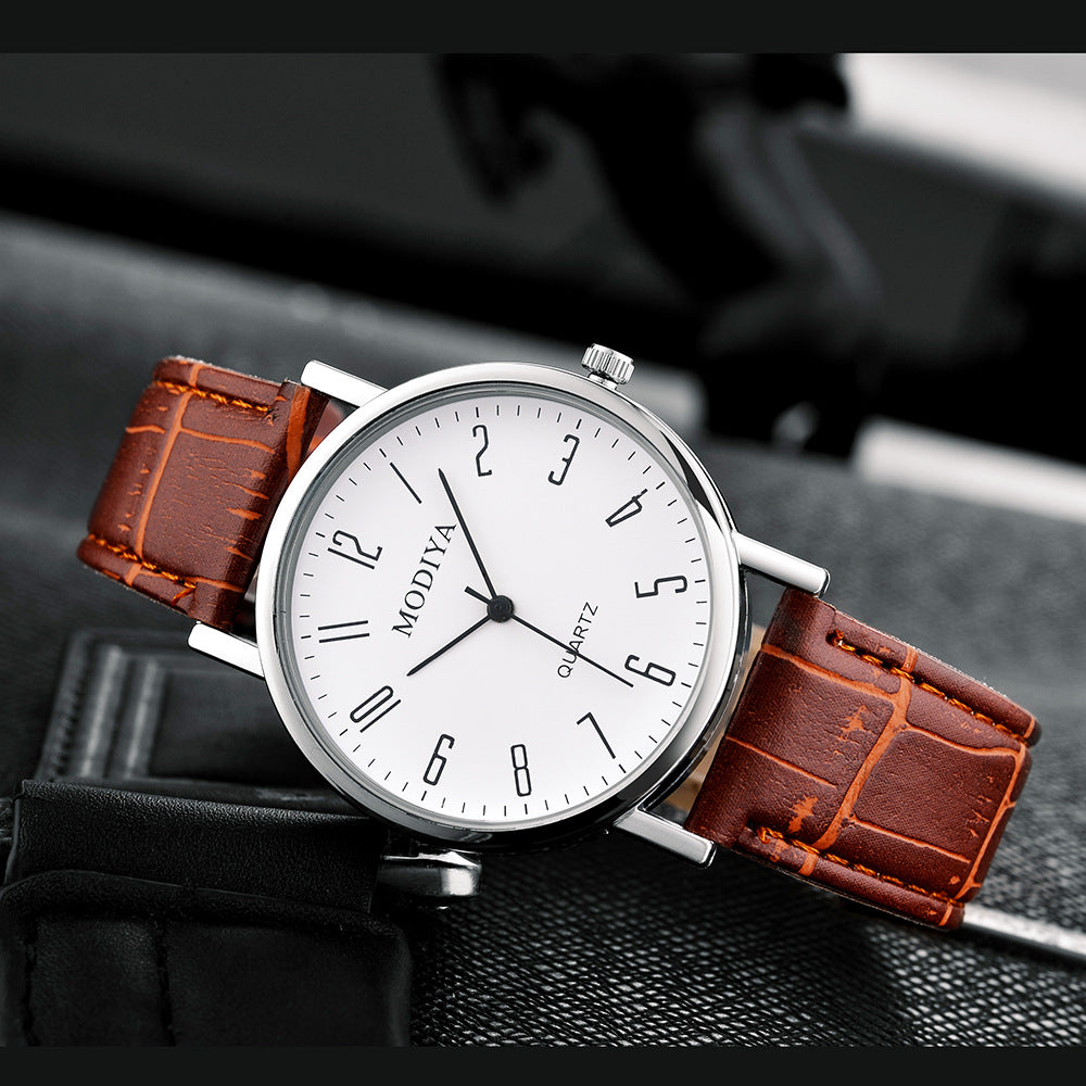 Simple Leather Belt Men's Quartz Watch