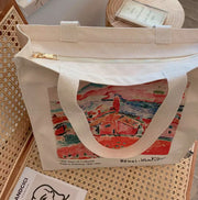 Schultertasche aus Canvas