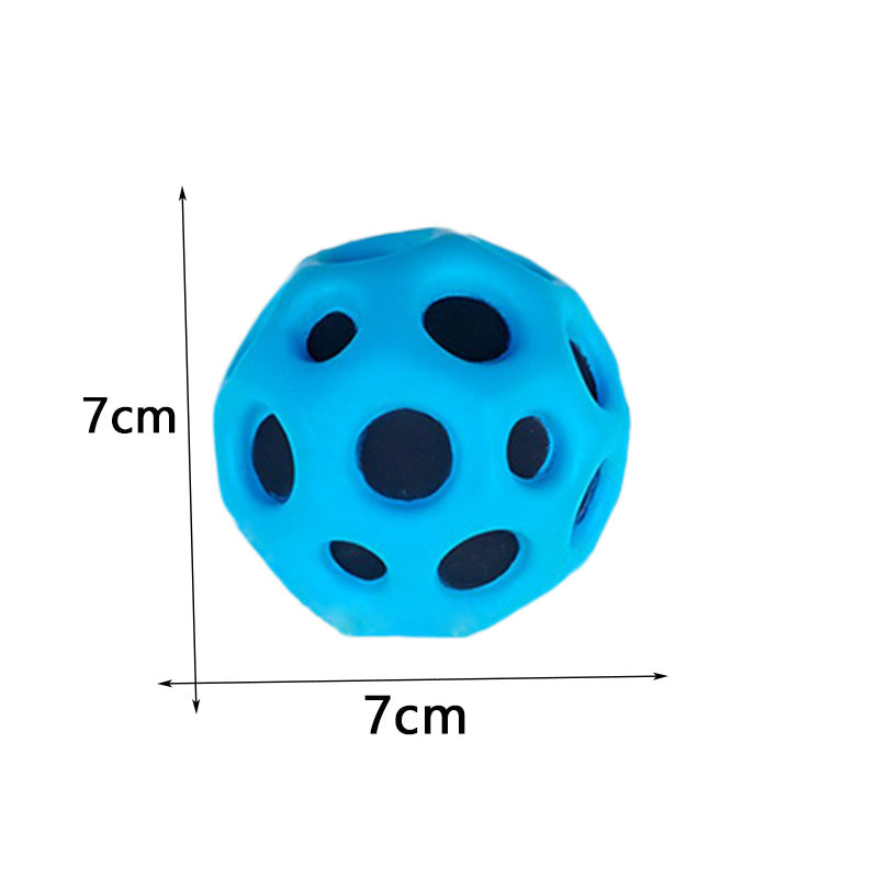 Lochball, weicher Hüpfball, Mondform, poröser Hüpfball, ergonomisches Design