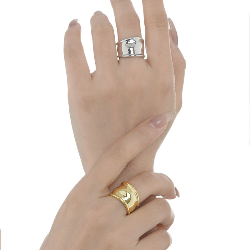 Glossy Geometry Index Finger Ring