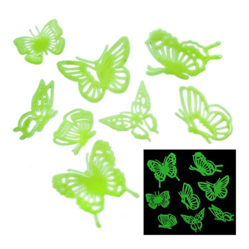 Fluorescent butterfly luminous wall stickers