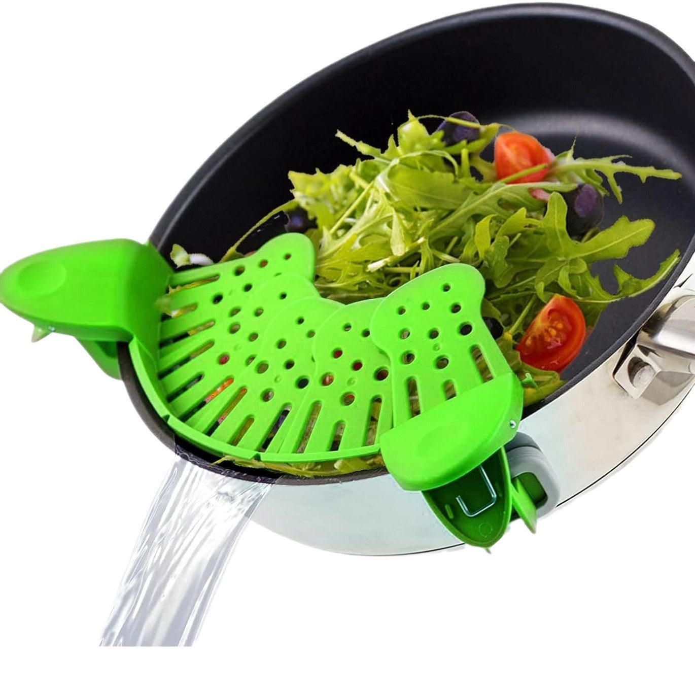 Universal Silicone Clip-on Pan Pot Strainer Anti-Spill Pasta Colander Food Rice Fruit Sieve Kitchen Gadgets