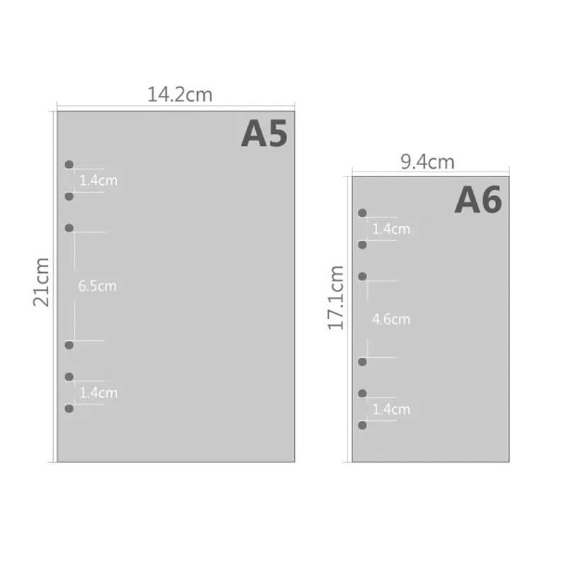 6-hole notebook loose-leaf lined