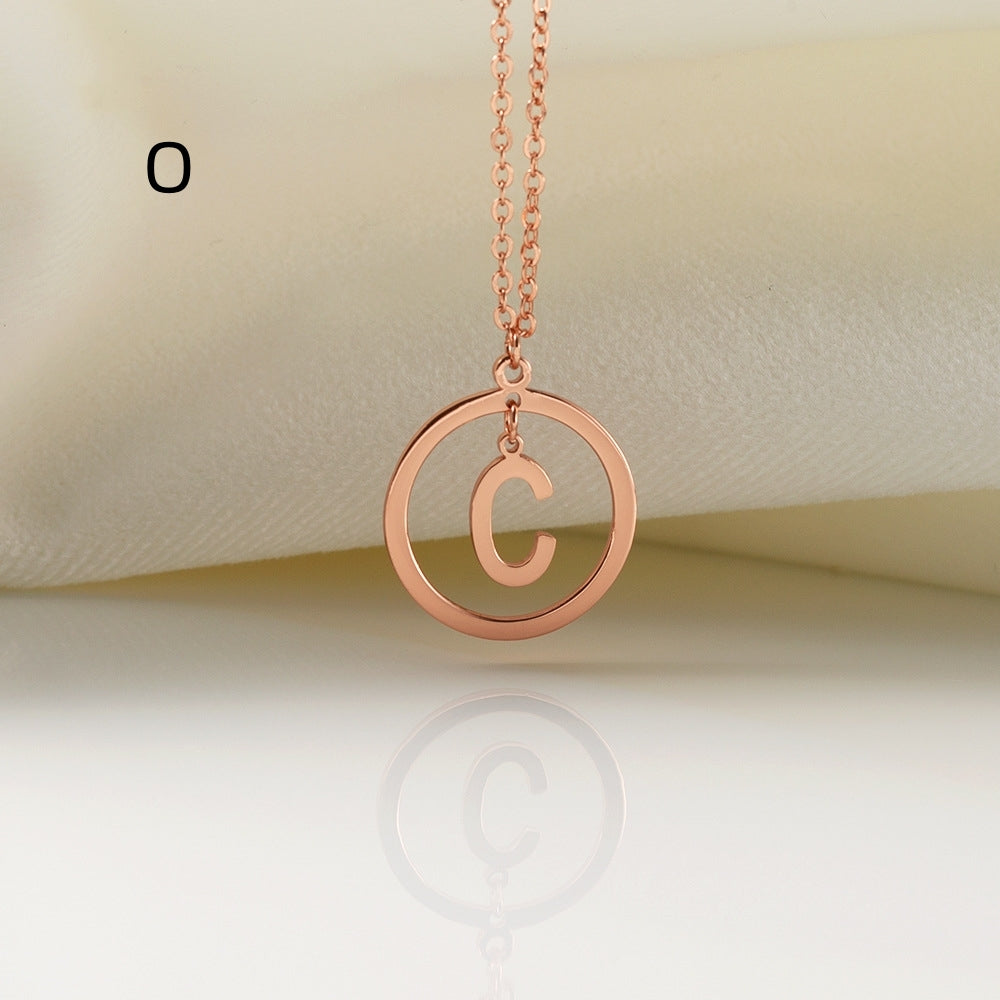 Copper Fashion Versatile Letter Necklace