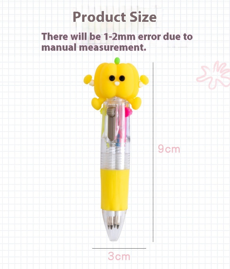 Cute Cartoon Cute Object Four-color Press Color Ballpoint Pen