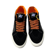 University Style Herren Schuhe Schwarz Orange Plaid Mid-top Canvas