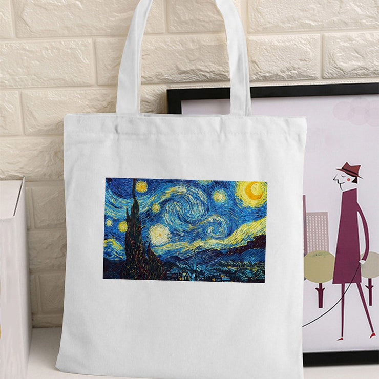 Canvas-Tasche mit Retro-Druck von Vincent Van Goghs Ölgemälde