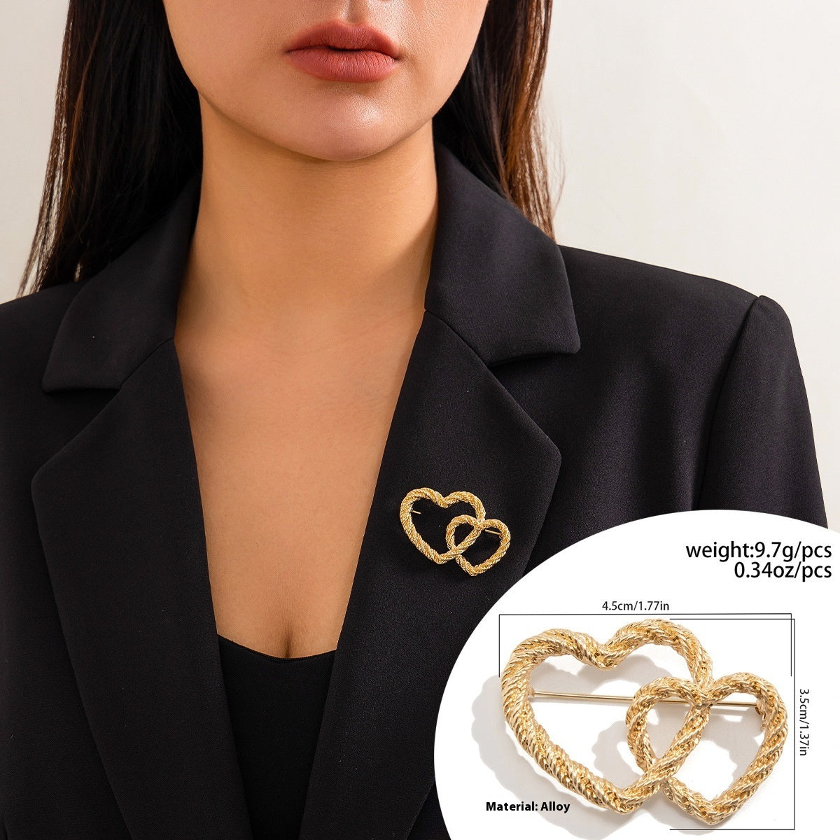 Liquid Lava Brooch Ladies Coat Bow