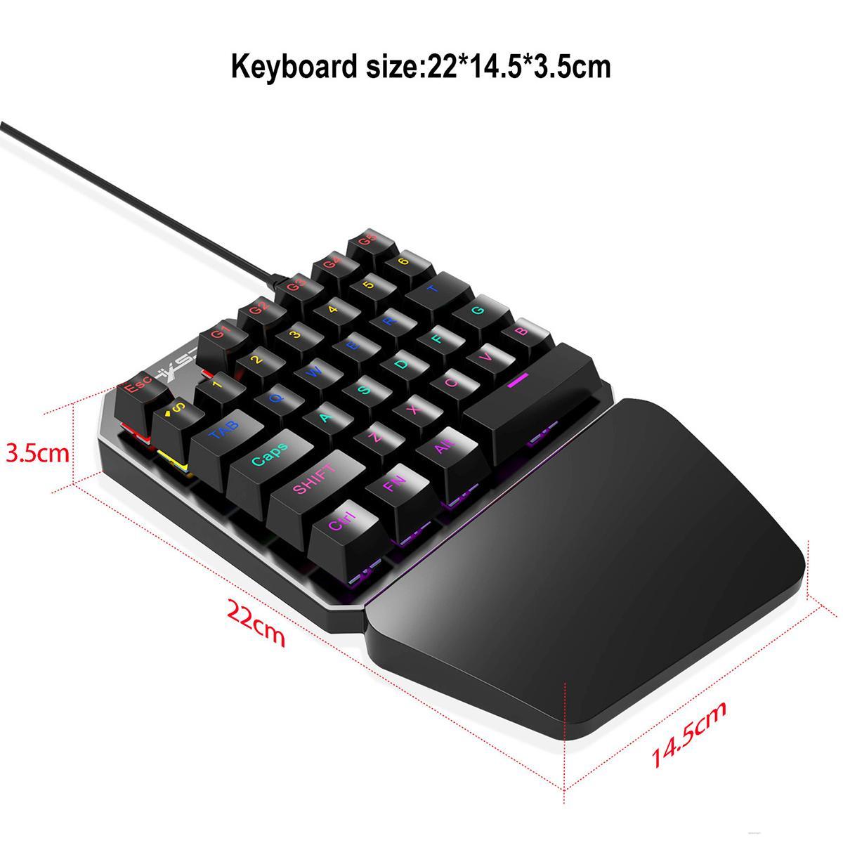 Mini Mechanische einhand Tastatur Mit 35 Schlüssel