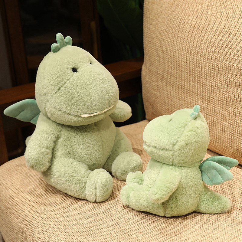 Cute Dinosaur Doll Angel Green Dinosaur Plush Toy With Wings