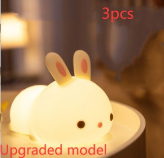 New Year's Gift Rabbit Silicone Lamp Pat Feeding Creative Night Light Children Toy