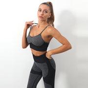 Nahtlos gestrickter Sling-Sport-BH für Damen, Yoga-Anzug