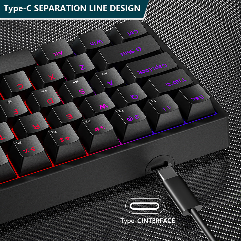 Plastic mechanical keyboard for gaming