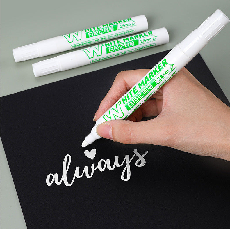 Super White Dazzling Fine Head Quick-drying Waterproof Painting Pen