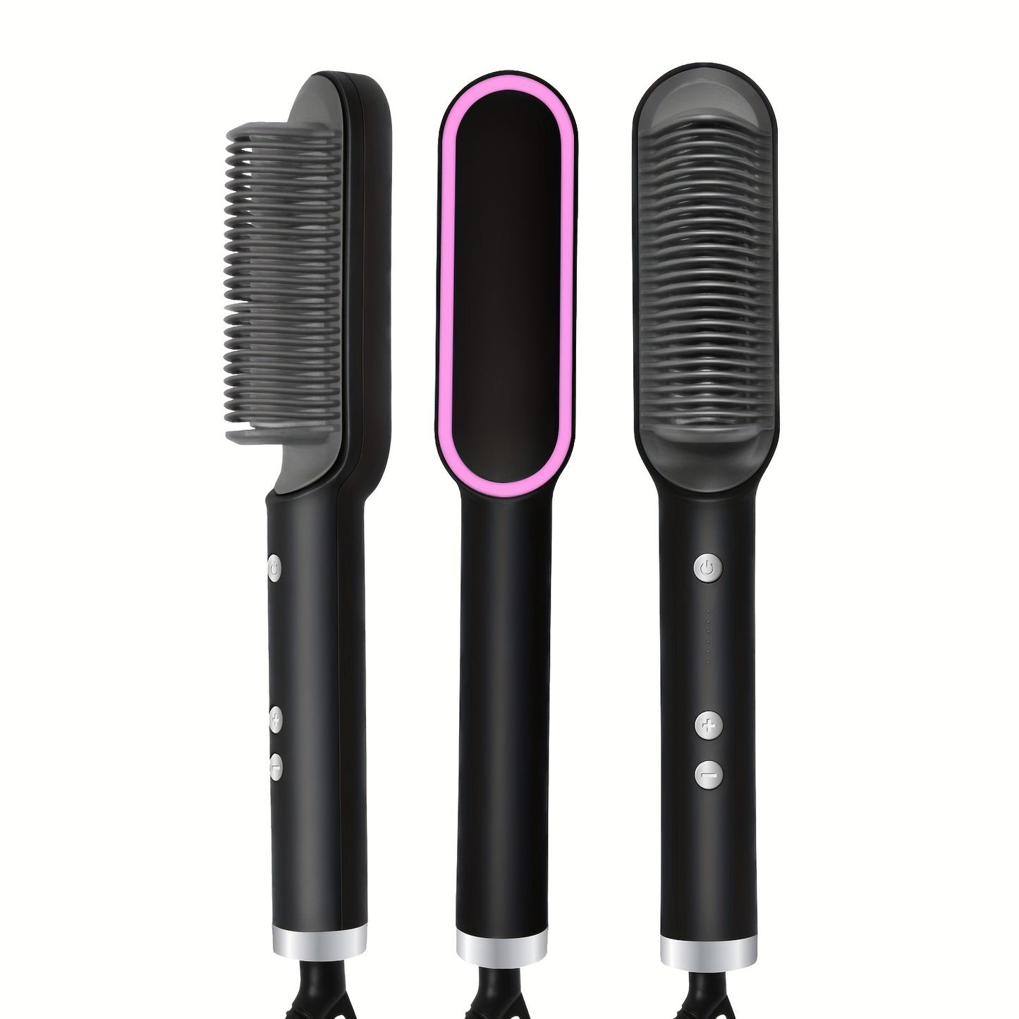 Electric 2-in-1 Hair Straightening Brush, Hot Comb Setting, Heat Styling Curler, Anti-scalding Comb, 2-in-1 Styling Tool for Long-lasting Curls and Straight Hair