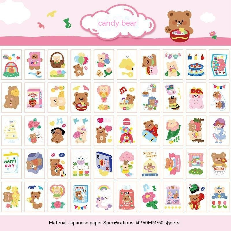 Stickers Hand Account Painting Heart Stickers Notebook Special Screen Protector Japanese Paper Cartoon Characters