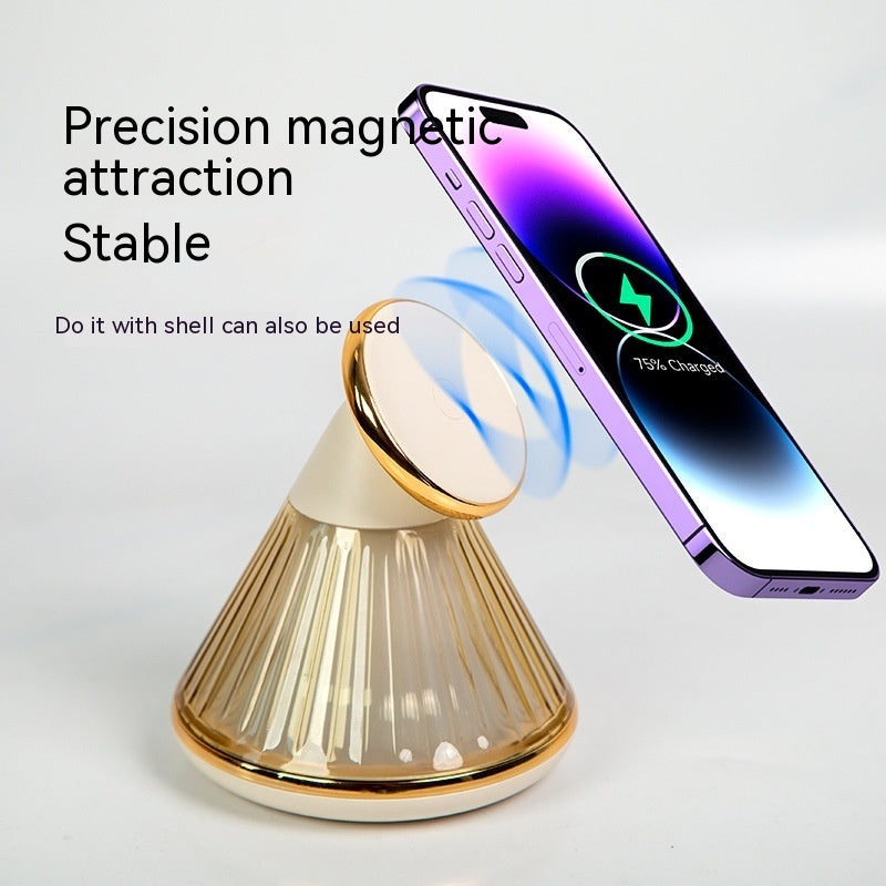 Bedside lamp 15W wireless charger Magnetic fast wireless seat