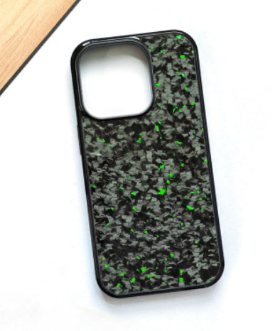 Gold Foil Carbon Fiber Forged Grain Phone Case