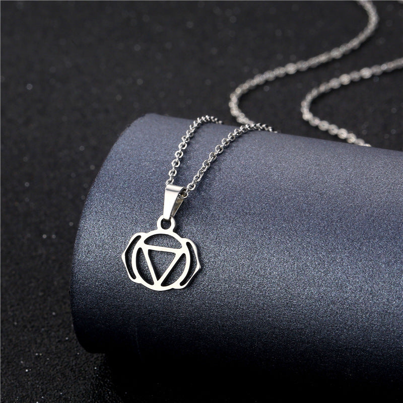 Geometric Necklace Simple Hollow Stainless Steel Cutting