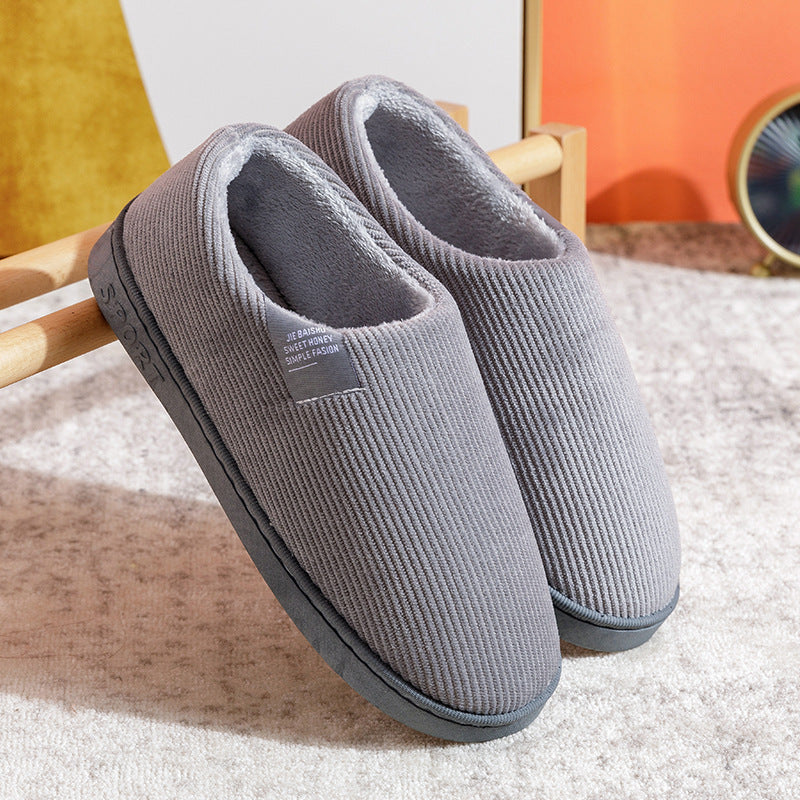 Thick bottom and keep warm at home non-slip cotton slippers