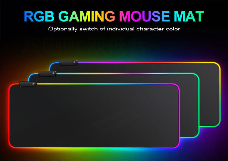 Luminous RGB Mouse Pad Colorful Game Large Size Thickened Non-slip