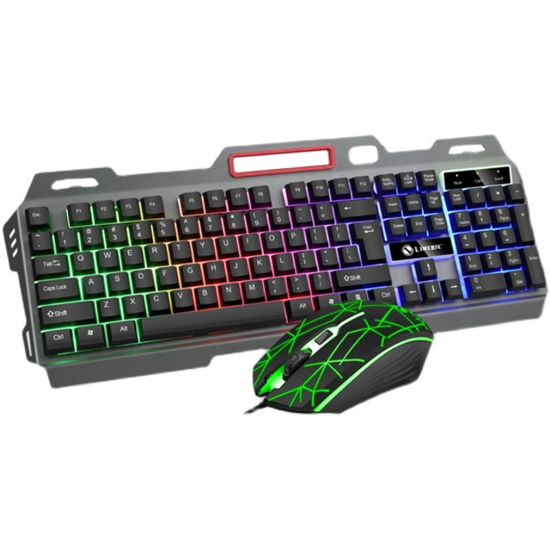 Game Luminous Keyboard Mouse Suit E-sports Machinery Feel Key Mouse