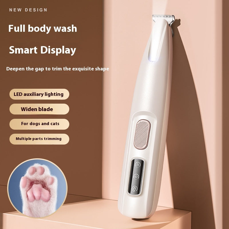 Pet Hair Clipper with LED LED Light, Fully Waterproof Pet Hair Clipper with LED Display, Dog Grooming Clipper