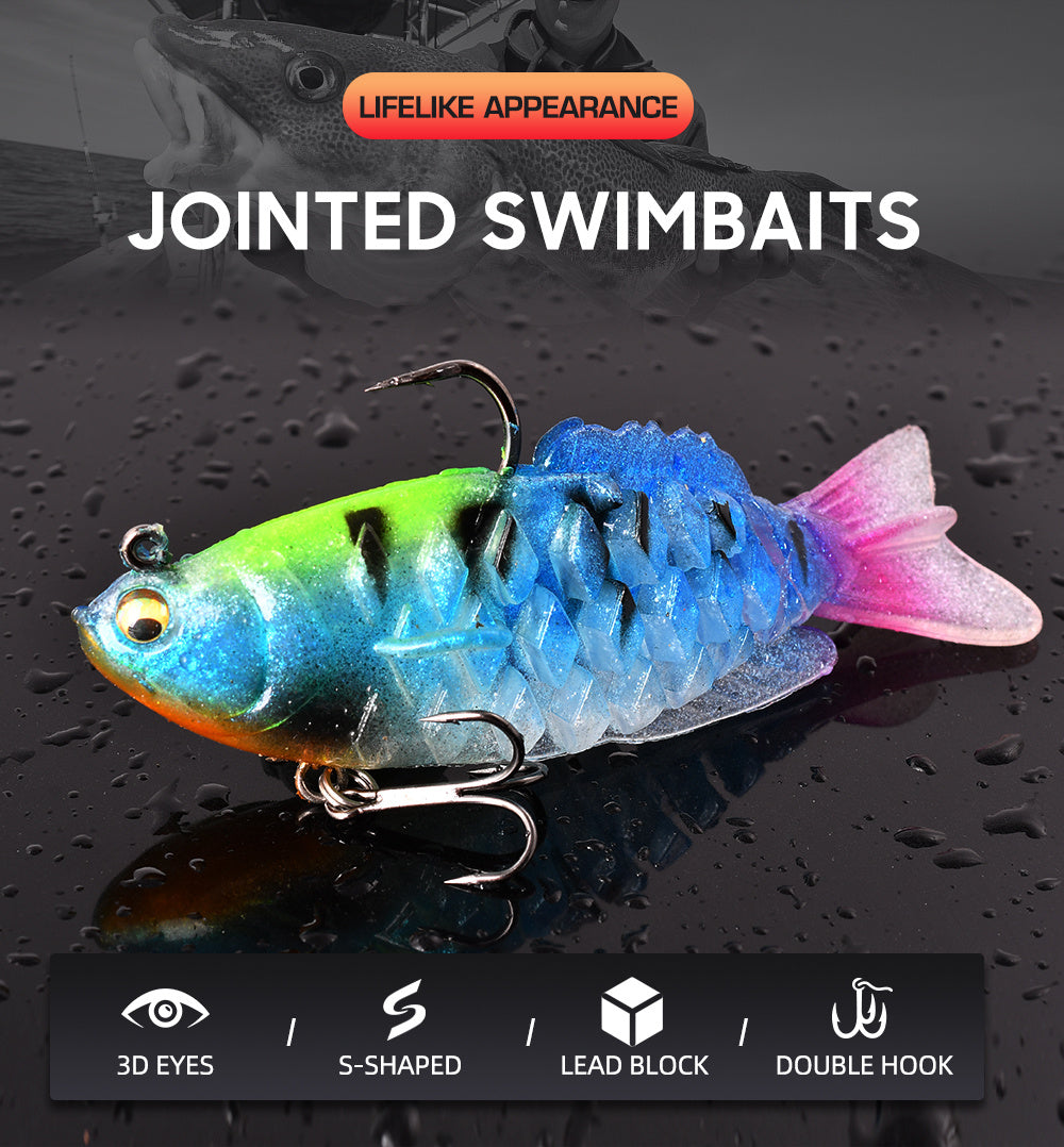 Weichen Shad Köder Ultrasoft Multisection Silikon