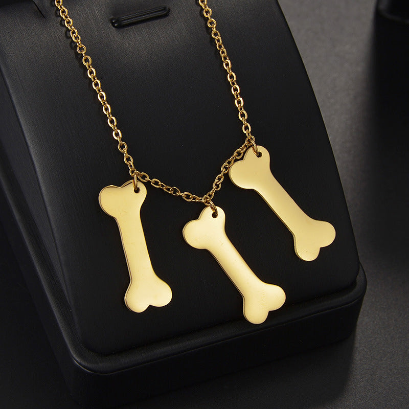 Stainless Steel Bone Tag Necklace