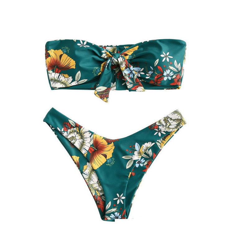 Sexy Printed Ladies Bikini Split Swimsuit