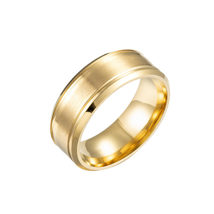 Eheringe für Herren, Schwarz, Silber, Gold, 8 mm