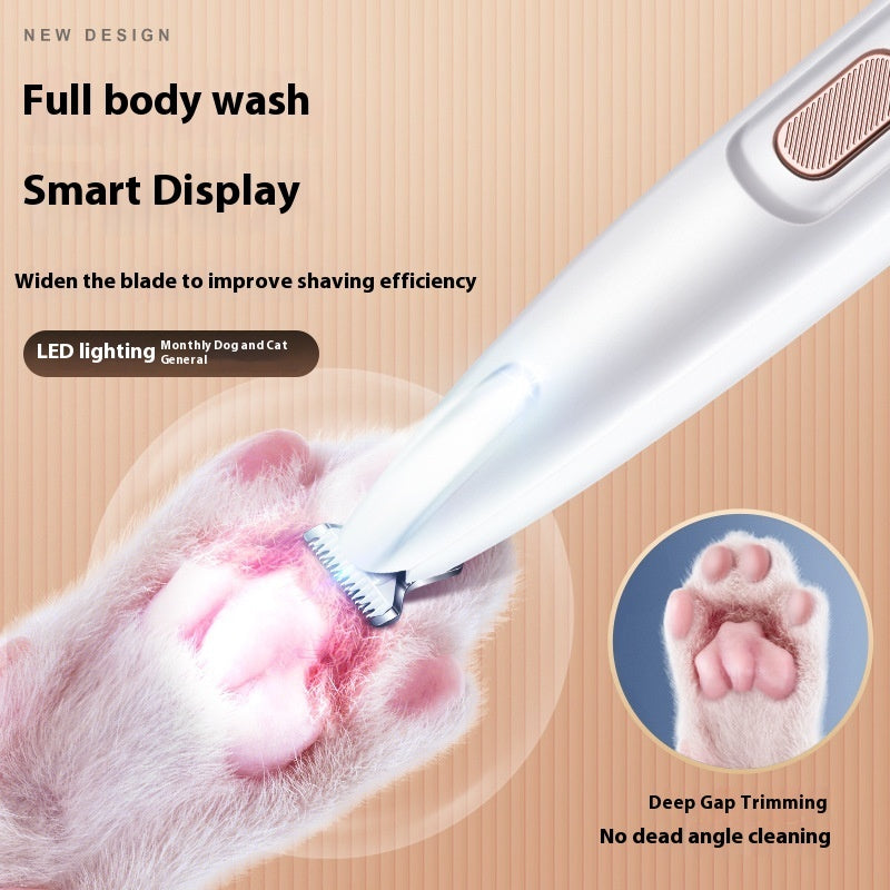 Pet Hair Clipper with LED LED Light, Fully Waterproof Pet Hair Clipper with LED Display, Dog Grooming Clipper