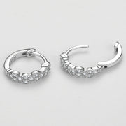 Women's S925 Silver Geometric Rhinestone Earrings