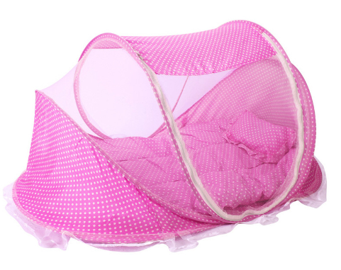 Foldable Baby Bed Net with Pillow Net, 2-Piece Set